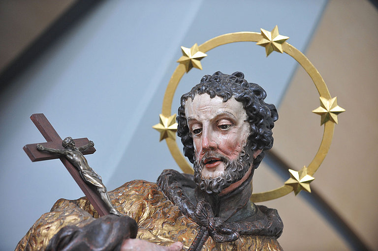 Bild einer Plastik des Heiligen Nepomuks (KKH Erfurt)