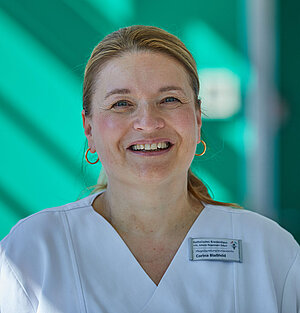 Corina Blaßfeld (Mitarbeiterin Pflegeüberleitung im VZ-Erfurt)